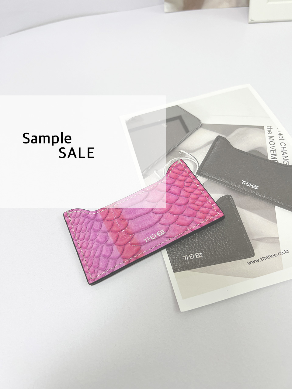sample sale 핑크카드지갑
