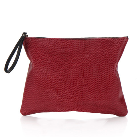 RED LARGE JESSICA CLUTCH BAG